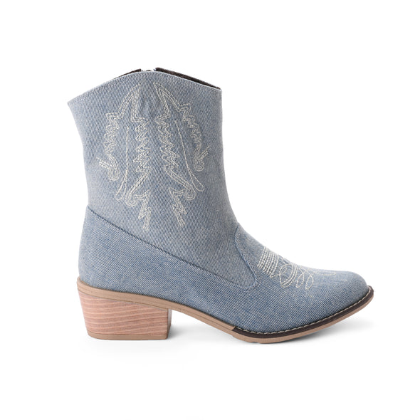 TEXAS BOOTS - LIGHT BLUE DENIM