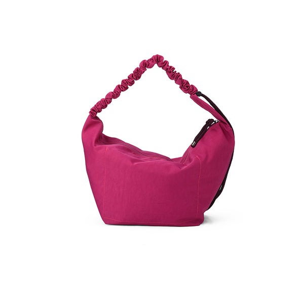 FRILLY HOBO BAG - FUCHSIA