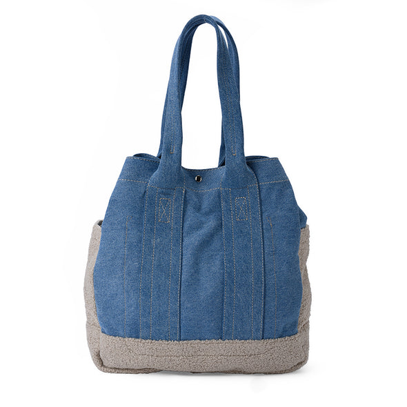 VIVA TEDDY TOTE - LIGHT BLUE