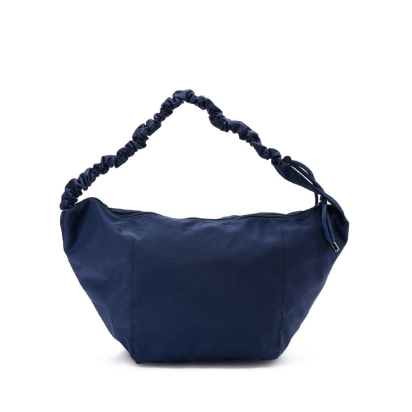 FRILLY HOBO BAG -  NAVY