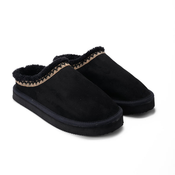 BUZZ SUEDE MULES - BLACK