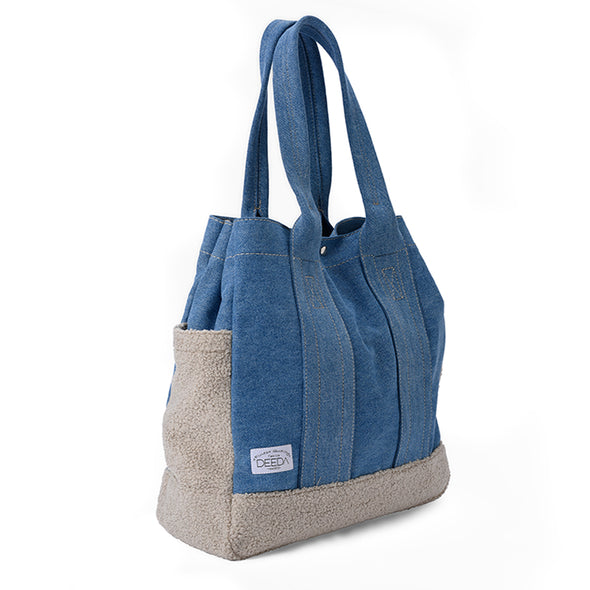 VIVA TEDDY TOTE - LIGHT BLUE