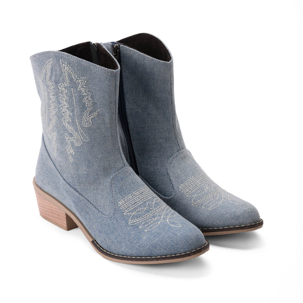 TEXAS BOOTS - LIGHT BLUE DENIM