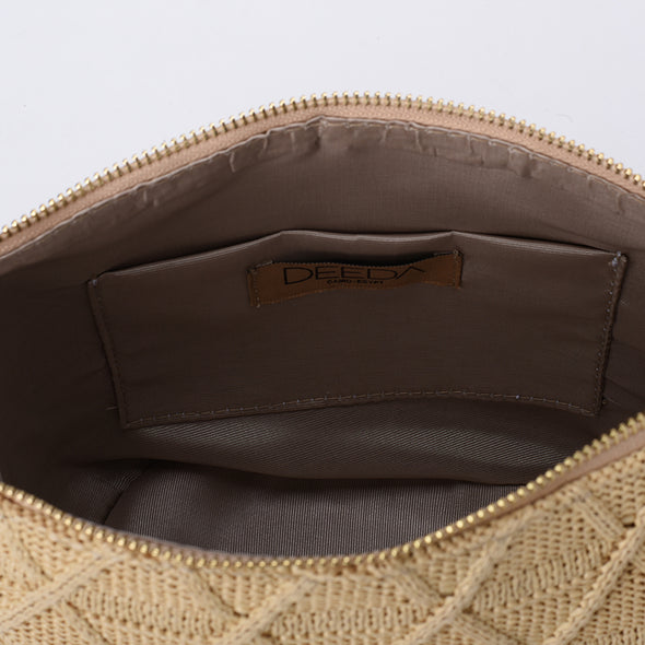 ELENI RAFFIA BAG - CAMEL