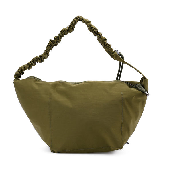 FRILLY HOBO BAG -  OLIVE