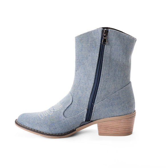 TEXAS BOOTS - LIGHT BLUE DENIM