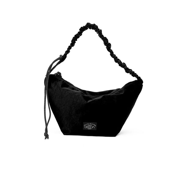 FRILLY HOBO BAG - BLACK