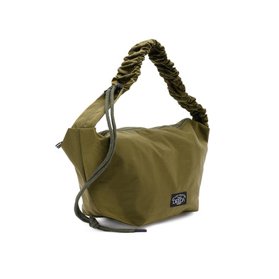 FRILLY HOBO BAG -  OLIVE