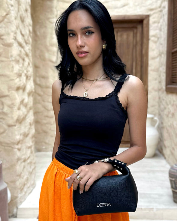 LEILA MINI HOBO - BLACK
