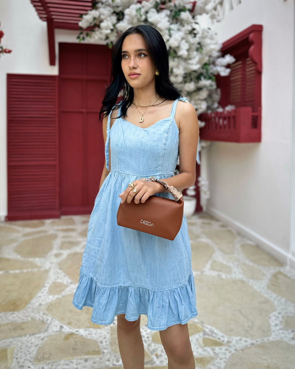 LEILA MINI HOBO - CAMEL