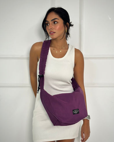 FRILLY HOBO BAG - PURPLE