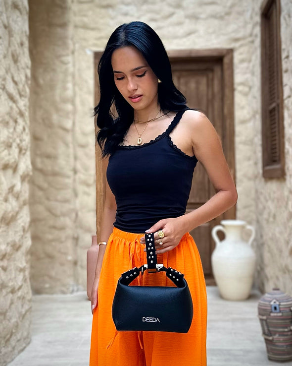 LEILA MINI HOBO - BLACK