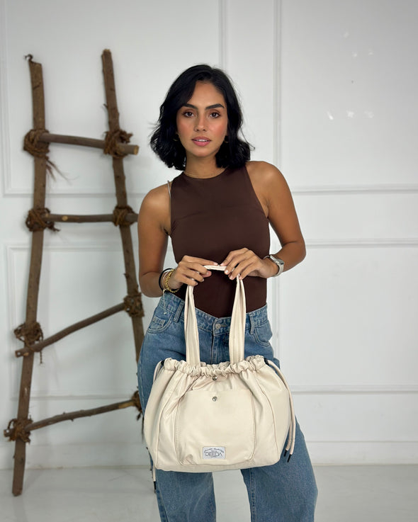 COOPER SHOULDER BAG - BEIGE