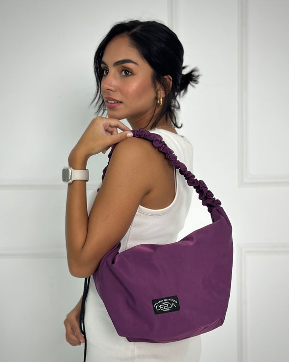 FRILLY HOBO BAG - PURPLE