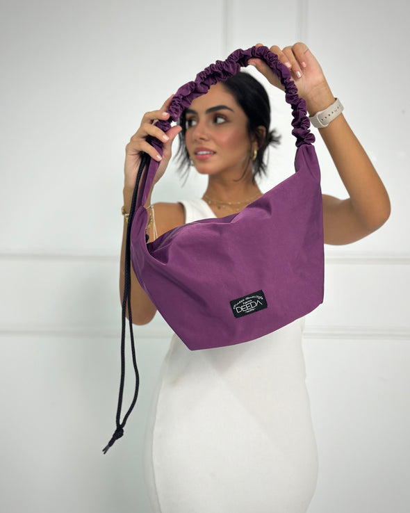 FRILLY HOBO BAG - PURPLE