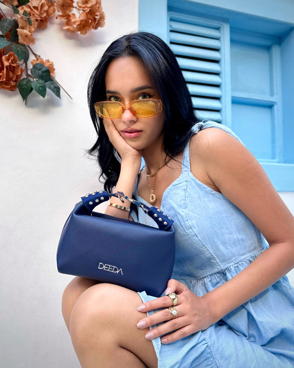 LEILA MINI HOBO - NAVY