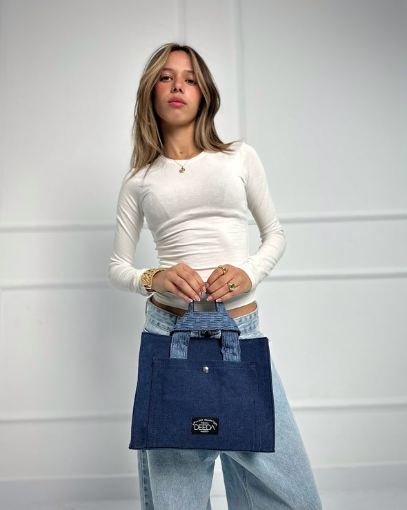 WEAVER MINI TOTE - NAVY