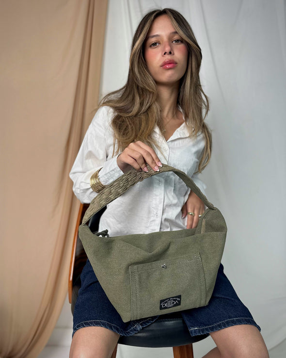 WEAVER HOBO - OLIVE