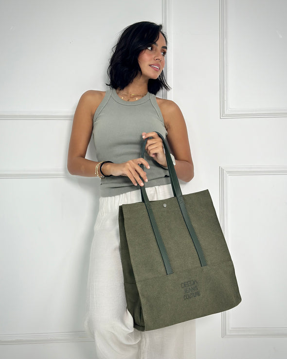 THE CARRYALL TOTE - OLIVE GREEN