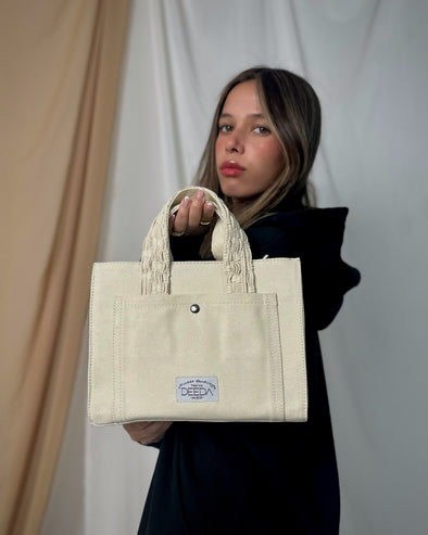 WEAVER MINI TOTE - BEIGE