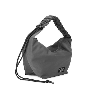 FRILLY HOBO BAG -  GREY