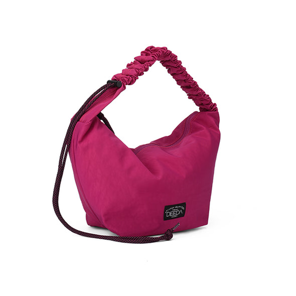 FRILLY HOBO BAG - FUCHSIA