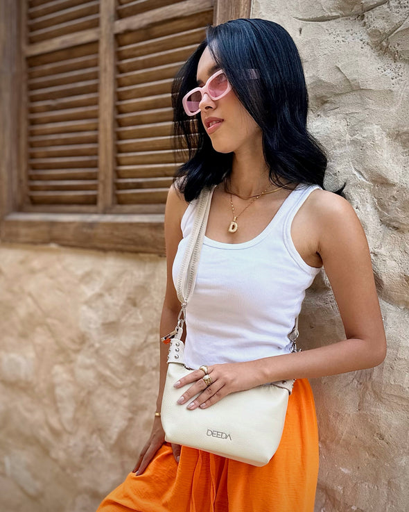 LEILA MINI HOBO - BEIGE