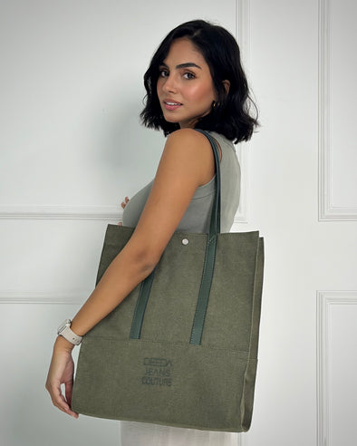 THE CARRYALL TOTE - OLIVE GREEN