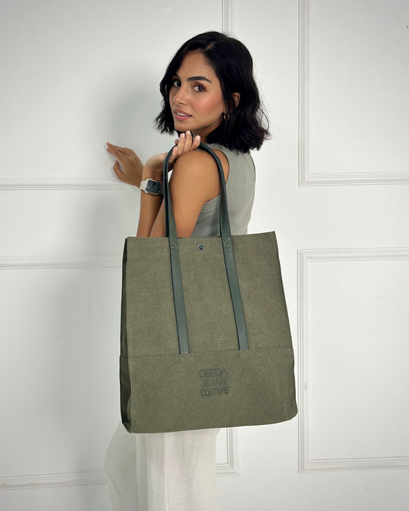 THE CARRYALL TOTE - OLIVE GREEN