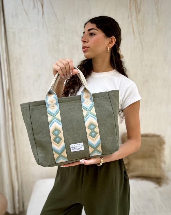 ZEINA TOTE BAG - OLIVE