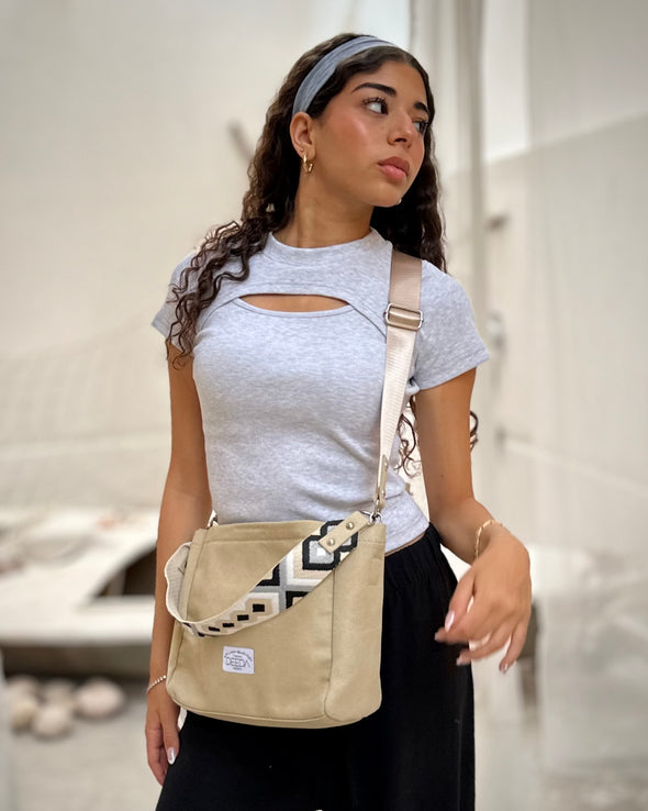 LAYAL MINI - BEIGE x BLACK