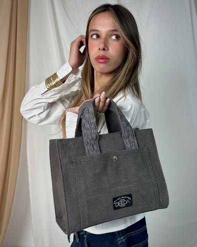 WEAVER MINI TOTE - GREY