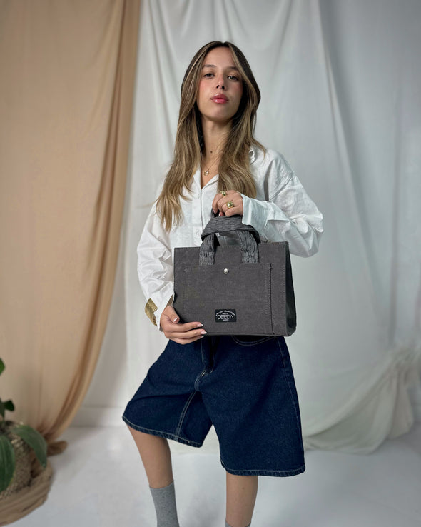 WEAVER MINI TOTE - GREY