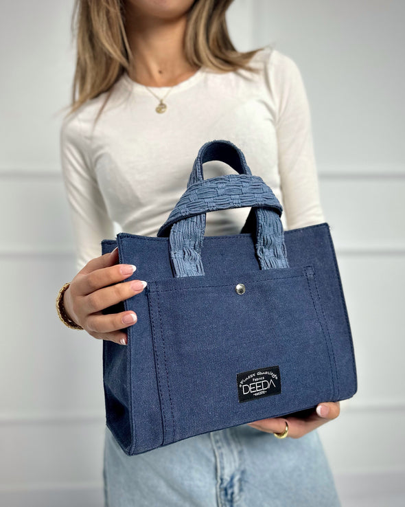 WEAVER MINI TOTE - NAVY