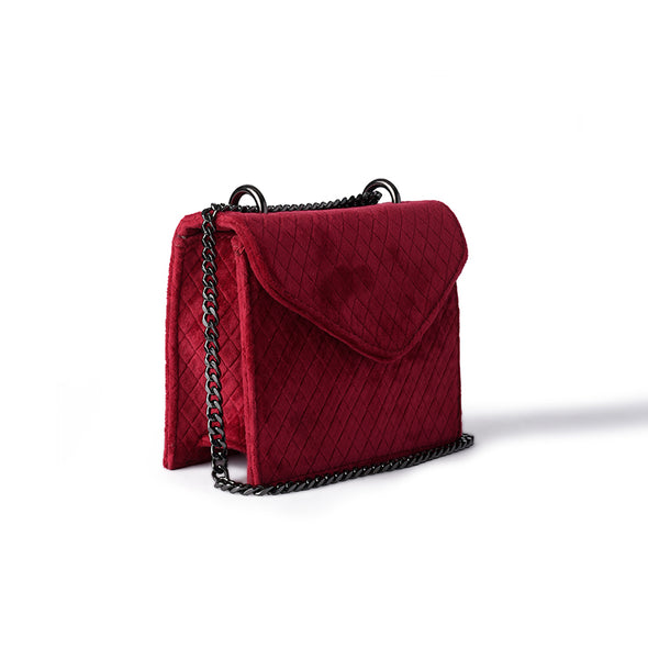 DAZE FLAP BAG - BURGUNDY