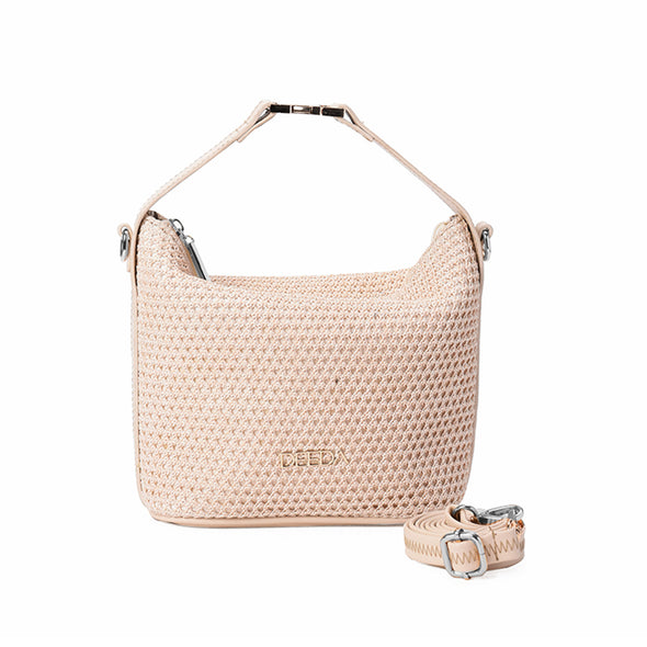 ELENI HONEYCOMB KNIT - BEIGE RAFFIA