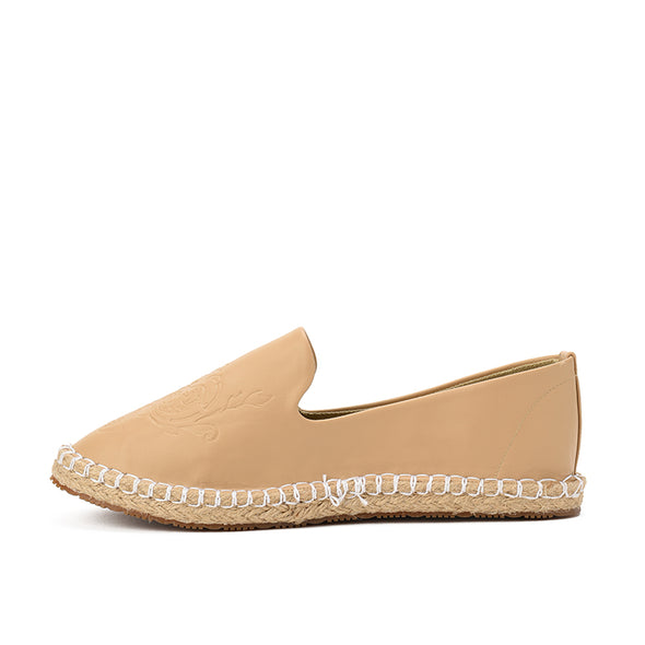 NEW DAMASK ESPADRILLES  - COFFEE