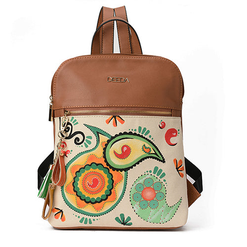 HAND-PAINTED BACKPACK  - CASHMERE