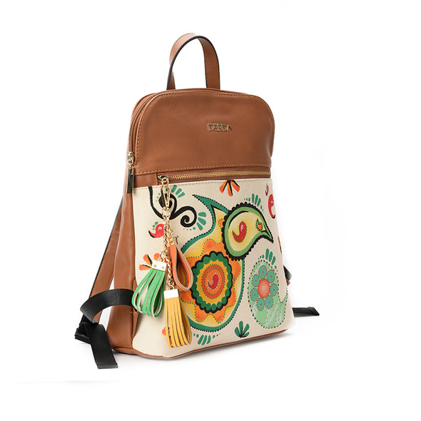 HAND-PAINTED BACKPACK  - CASHMERE