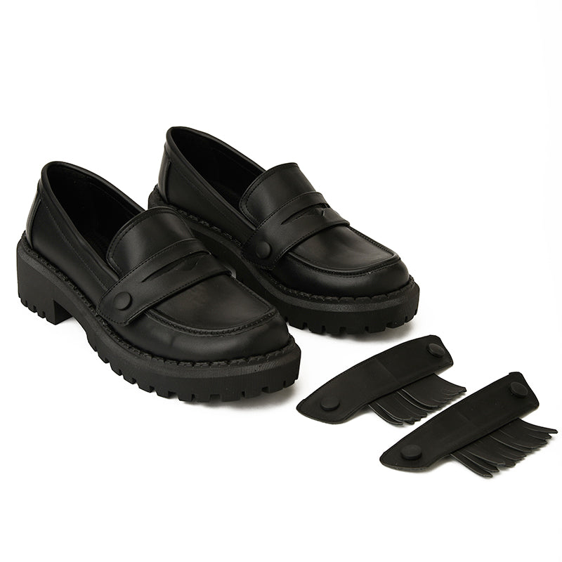 DUO CHUNKY LOAFERS BLACK – Deeda